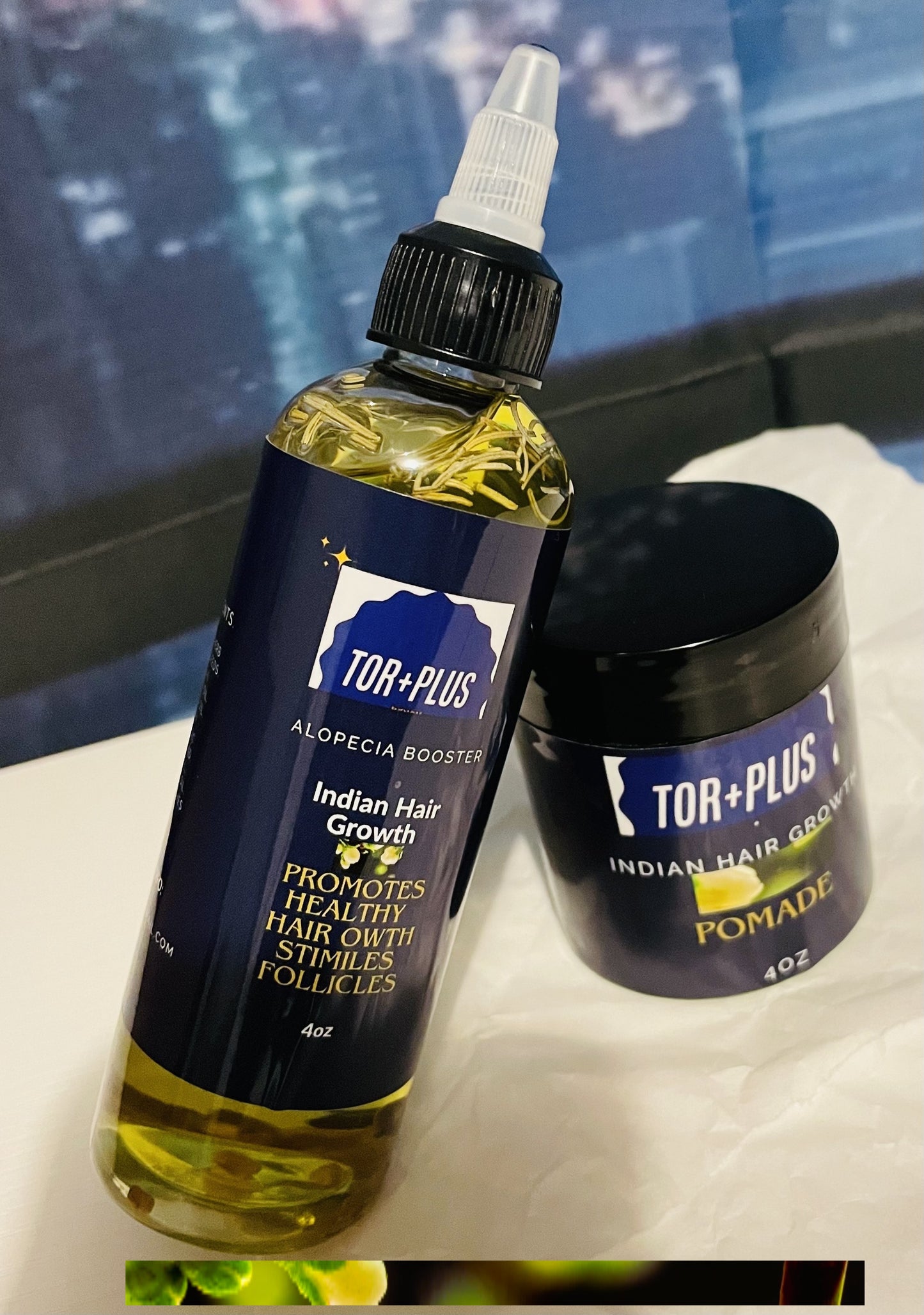 ALOPECIA BOOSTER EXTRA STRENGTH SET/ INDIAN POMADE HAIR GROWTH.