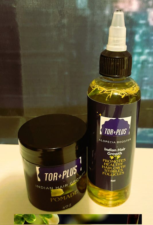 ALOPECIA BOOSTER EXTRA STRENGTH SET/ INDIAN POMADE HAIR GROWTH.